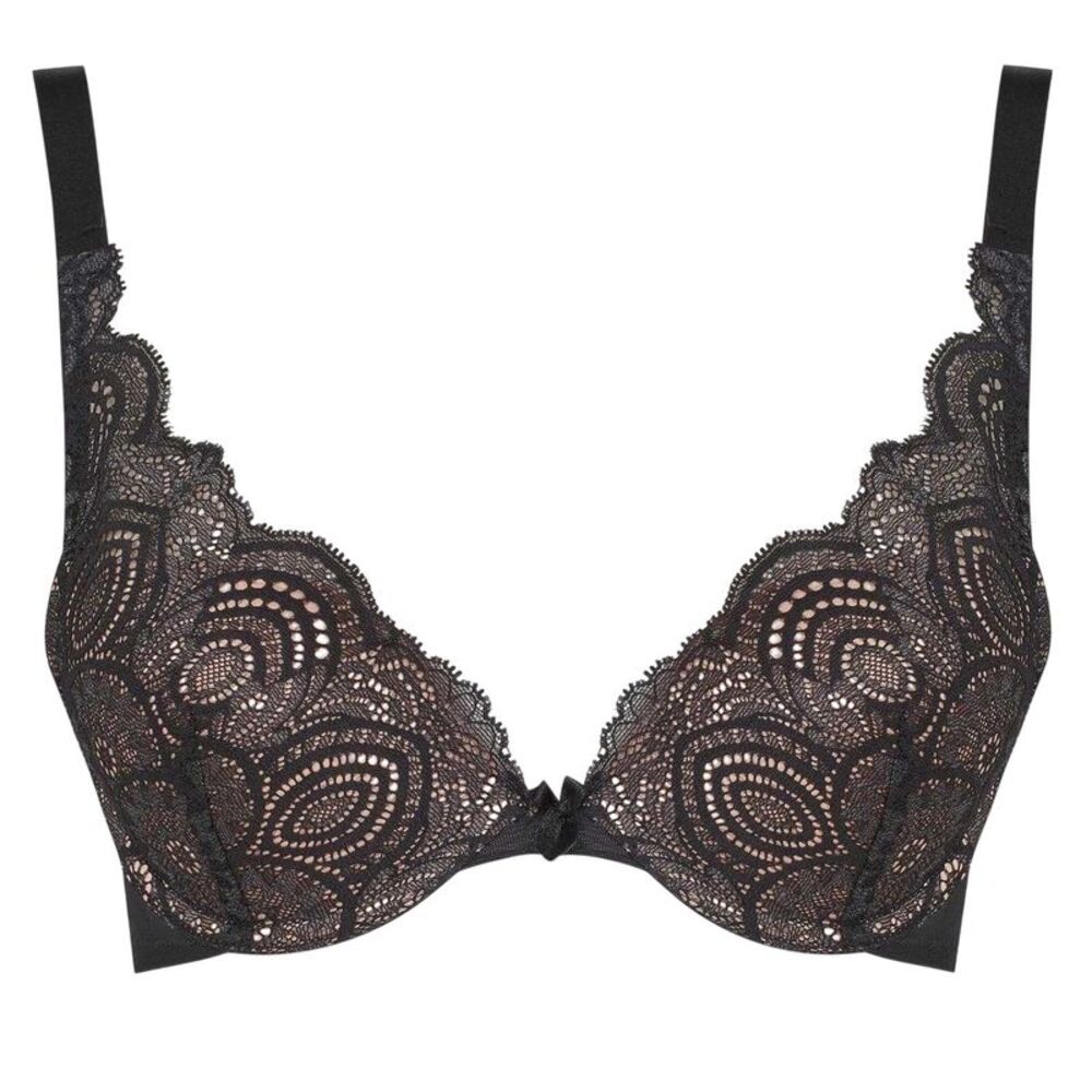Wonderbra Womens/Ladies Floral Lace Bra / Black